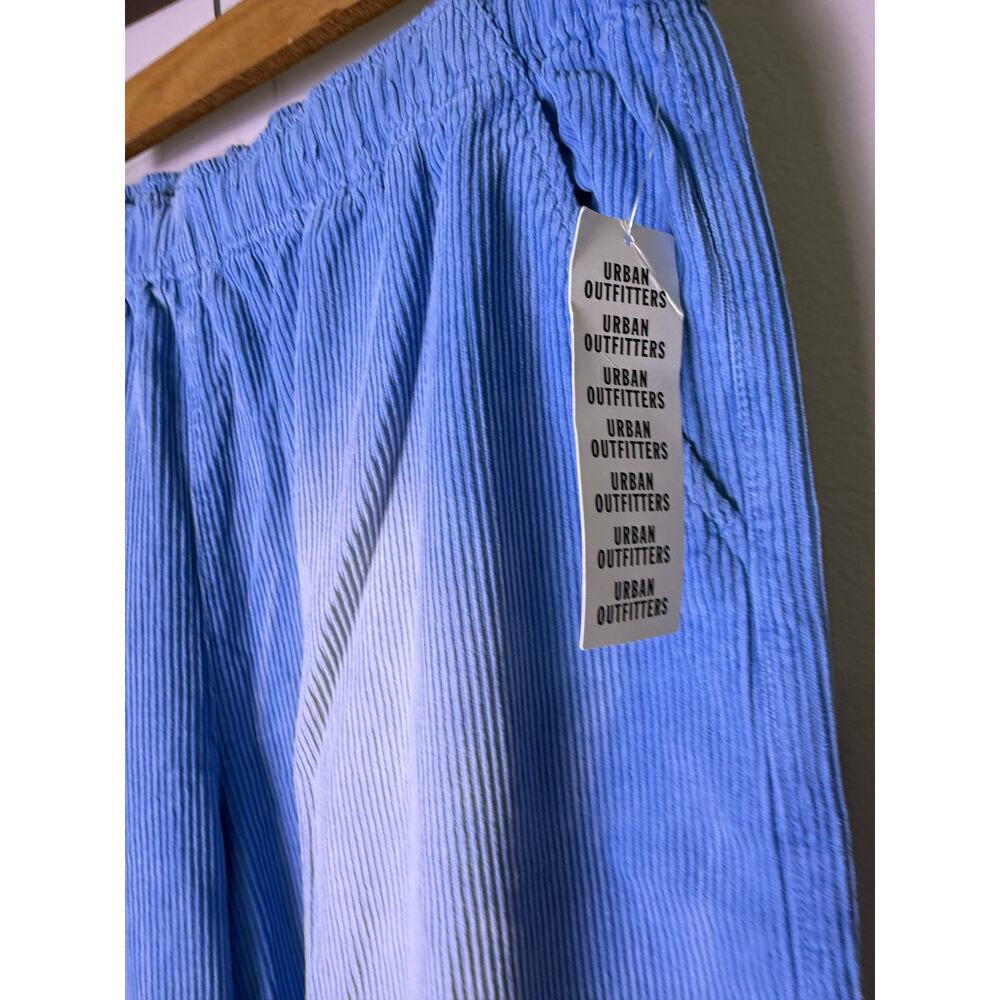 Urban Outfitters Sky Blue Wide Leg Corduroy Pull On Pants NWT Size Large - Picture 3 of 6